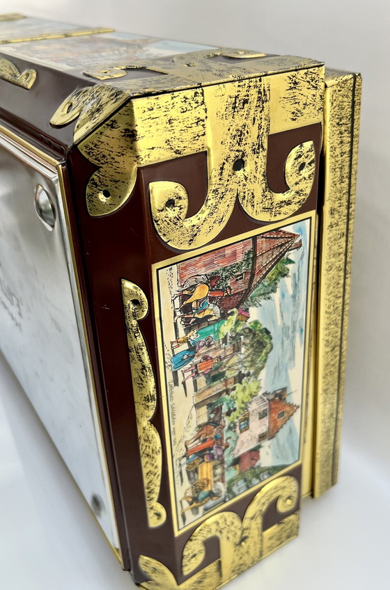 Image 1 of Juego de 6 latas de pan de jengibre nostálgicas – Lebkuchen Schmidt & Wicklein, Nuremberg, ca. 1950-1970