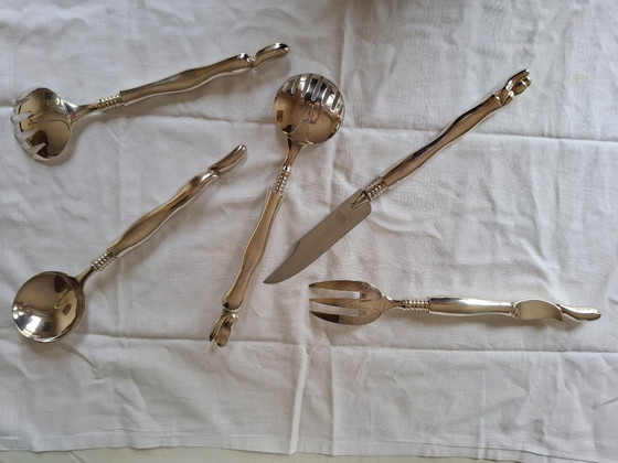 Image 1 of 5 cubiertos de plata esculpidos por Miguel Berrocal