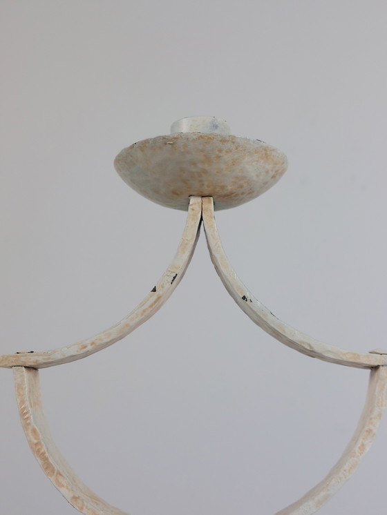 Image 1 of Vintage lacquered patinated mid-century candle holder