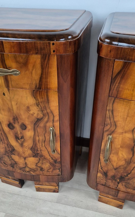 Image 1 of Mesitas de noche Art Déco Emiliani de 1928