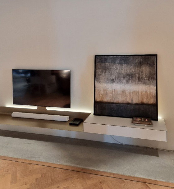 Image 1 of Frances Eckhardt - handgemaakte kunst abstract modern hedendaags schilderij 100x100 ingelijst