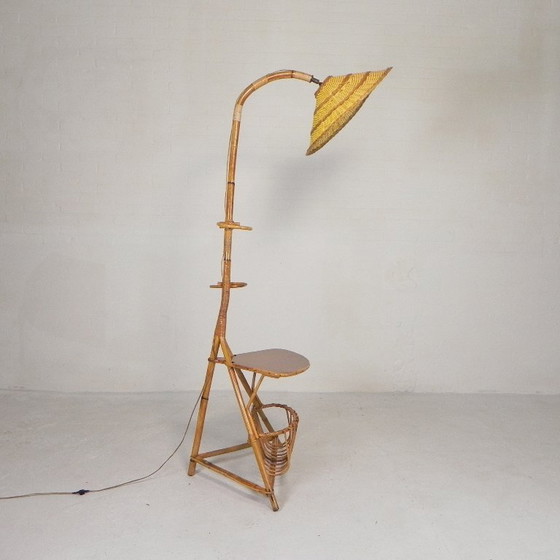 Image 1 of Standing bamboo lamp, 1950s