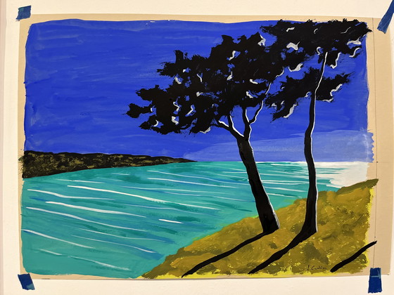 Image 1 of Gouache on 250g natural paper. Size 40x30cm.