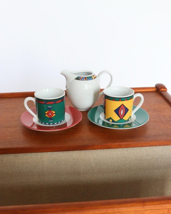 Image 1 of Vintage Danish side table teak magazine rack reading tray