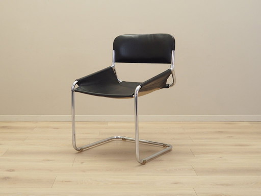 Lederstuhl, italienisches Design, 1970er Jahre, Herstellung: Italien