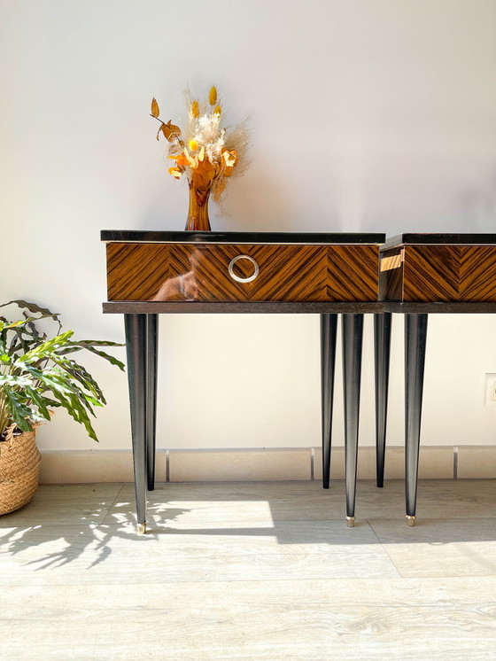Image 1 of Pair of Vintage Formica Bedside Tables, 1960