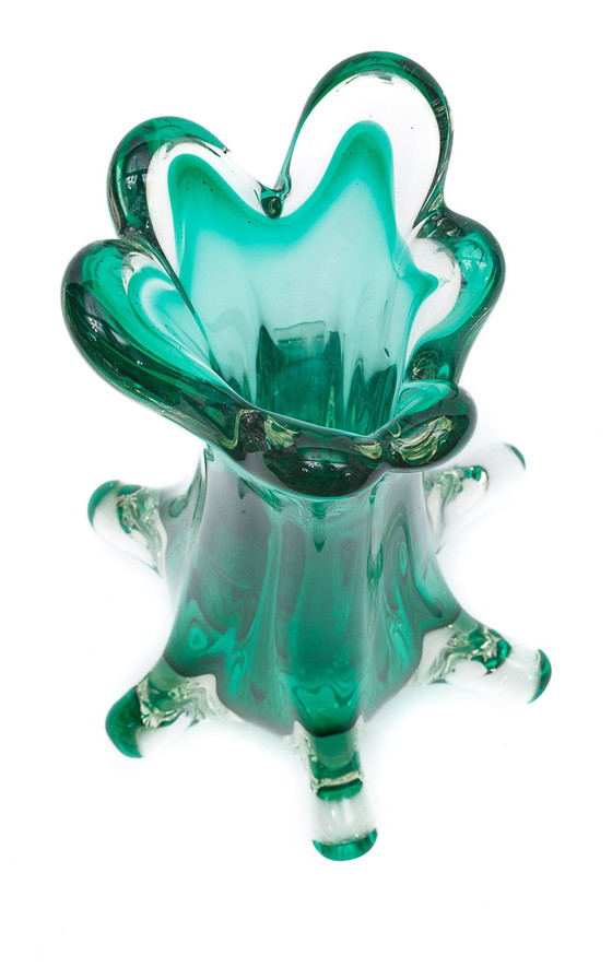 Image 1 of Vase Murano "Chambord" Vert