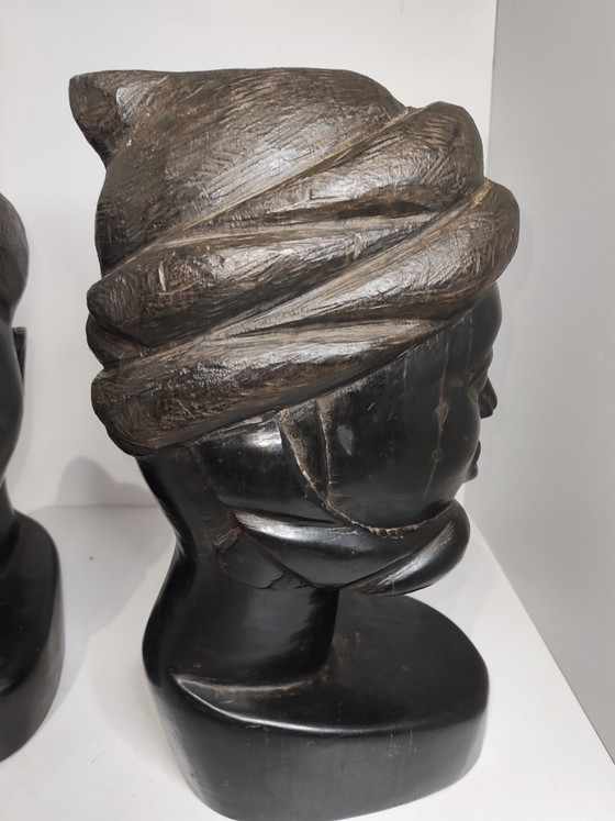 Busto Uomo e Donna Makonde Tanzania in Ebano – Sculture, Wood (photo 9 of 15)