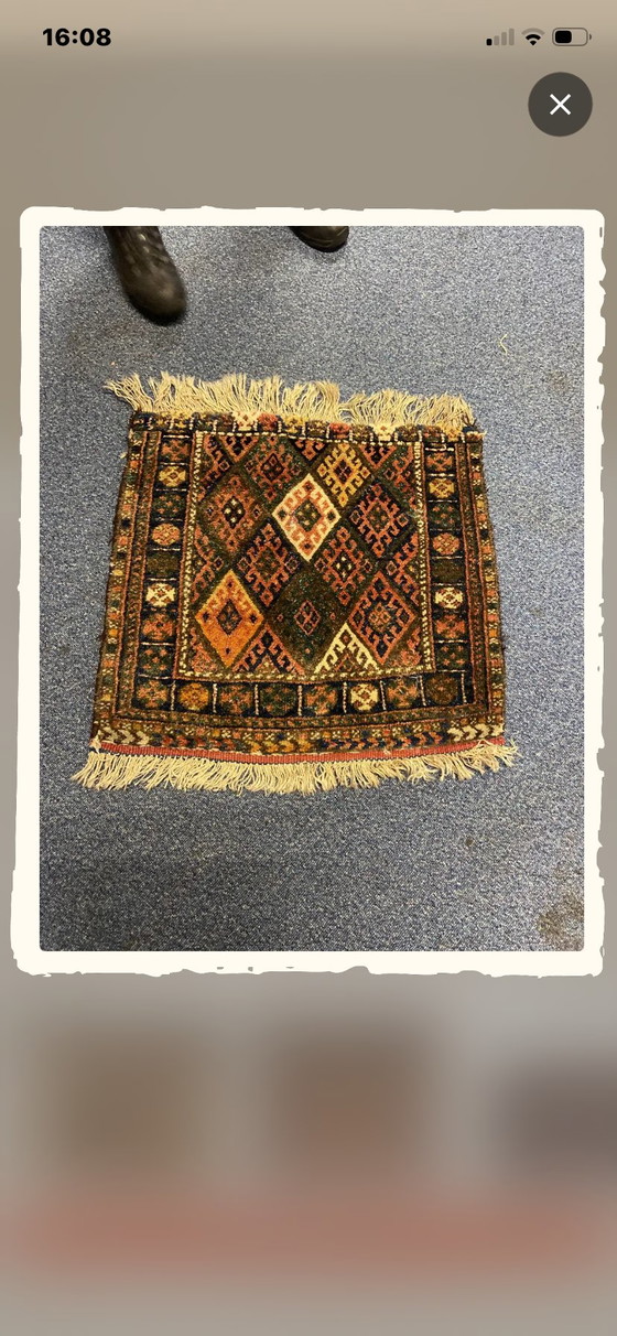 Devant de sac ancien persan kurde tissé à la main en laine Jaff tribale – Tapis, Wool (photo 5 of 5)