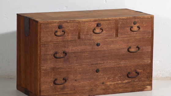 Antique base cabinet - Taishō / Showa Period (c. ) #4 – Storage cabinet, Metal (photo 3 of 40)