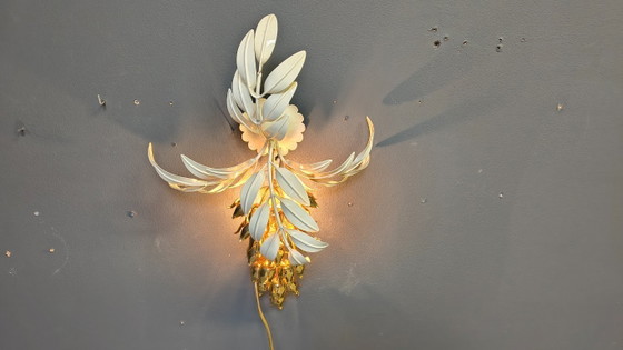 Image 1 of Vintage wandlamp met bloemenmotief van Hans Kögl, jaren 70.