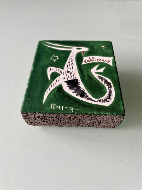 Image 1 of Azulejo de lava esmaltado Jean Jaffeux