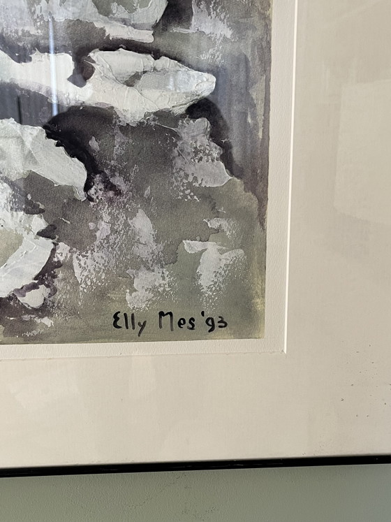 2x Pinturas de Elly Mes – Pinturas y dibujos, Glass, Paper (photo 5 of 5)