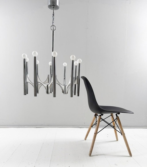 Lampadario di metà secolo di Gaetano Sciolari, Italia, anni '60