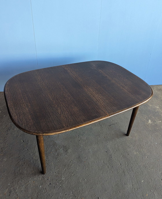 Image 1 of Mid-century Danish oval dining table - extendable - L149-249cm