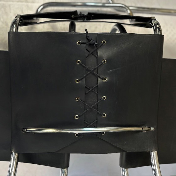 Image 1 of Set di 4 sedie a sbalzo degli anni '70, nello stile del modello MR10 di Mies Van Der Rohe.