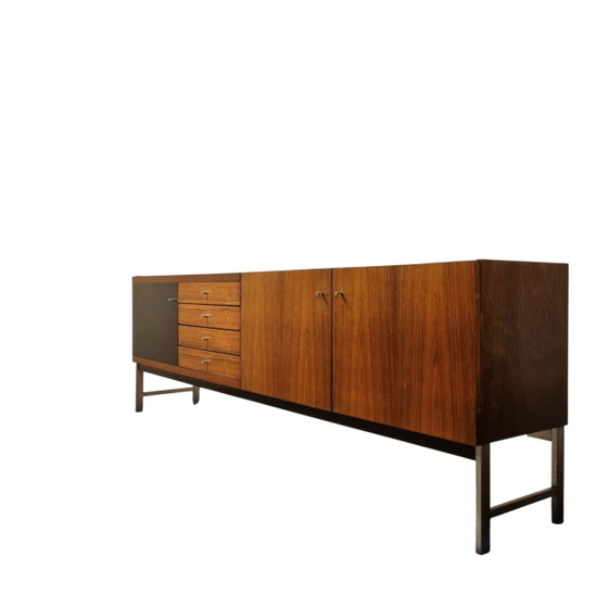 Fristho Dressoir Palissander, Zwart En Chroom, Model BDR-250, 1960 – Chrome, Metal, Vintage (photo 4 of 14)