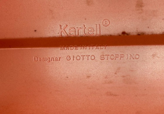 Image 1 of Portariviste in plastica rosa dell'era spaziale, Giotto Stoppino, Kartell anni '70