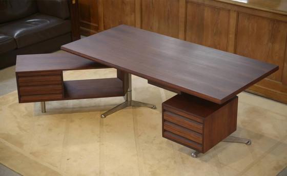 Rosewood desk model T95 by Osvaldo Borsani for Tecno 1960s, Italian Design (photo 13 of 17)
