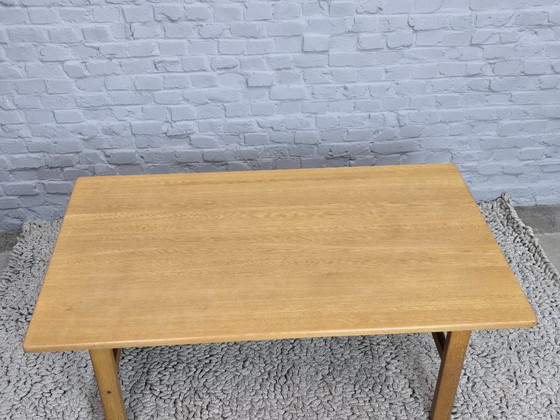 Image 1 of Large Mid-Century Scandinavian Design Solid Oak Coffee Table by KP Möbler, Denmark 1970s.