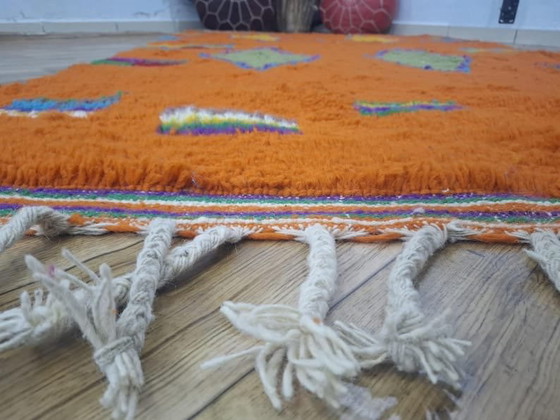 Handgewebter Naturwollteppich mit traditionellem Farbmuster, 2/3 m – Aime Té, Teppiche & Läufer, Wool (photo 5 of 8)