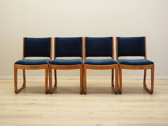 Image 1 of Set of four beech chairs, Danish design, 1950s, designer: Holger Jacobsen, manufacturer: Fritz Hansen