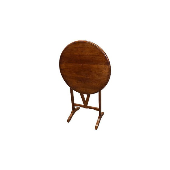 Image 1 of Vintage Franse kersenhout vigneron bijzettafel, jaren 80