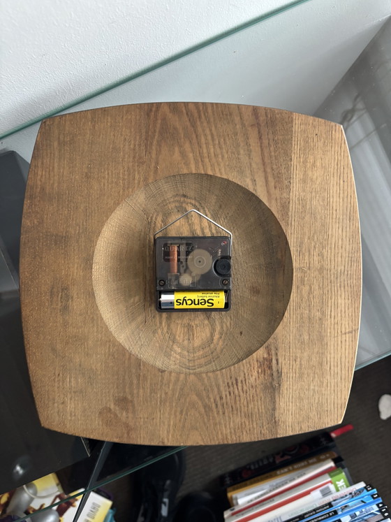Orologio da parete brutalista - Funzionante – Quartz, Metal, Wood (photo 5 of 5)