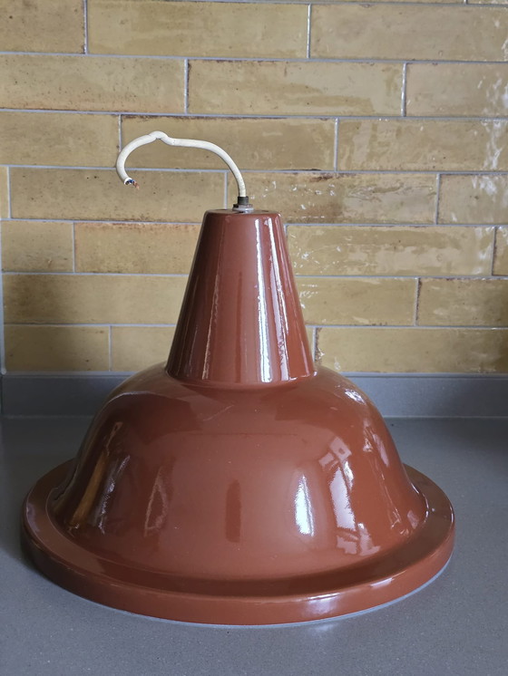 Image 1 of Prachtig Vintage emaille Werklamp
