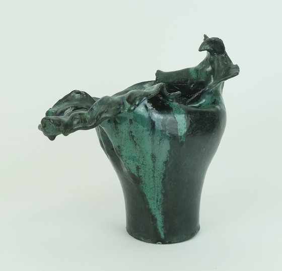 Image 1 of Dänische moderne Keramikvase, Schale, Keramikobjekt, Conny Walther, Dänemark, 1960er/70er Jahre