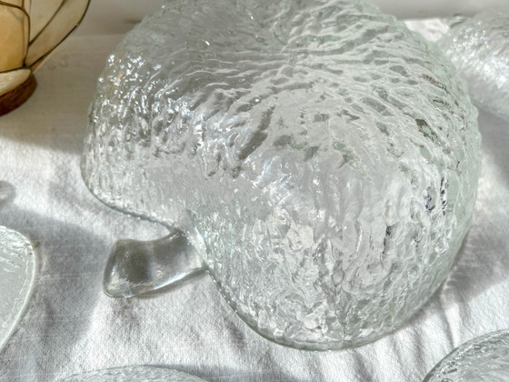 Set Dessert Vintage en Verre Pomme – 1 Grand Bol + 5 Petits Bols – Glass, Retro (photo 11 of 11)