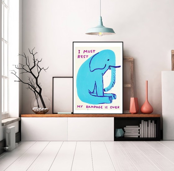 Image 1 of Debo quedarme. Mi furia ha terminado - David Shrigley - Póster 50 × 70 cm