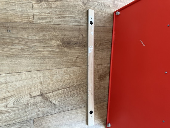 Image 1 of Cassettiera modulare originale Montana Furniture con 6 cassetti, colore rosso acceso.


