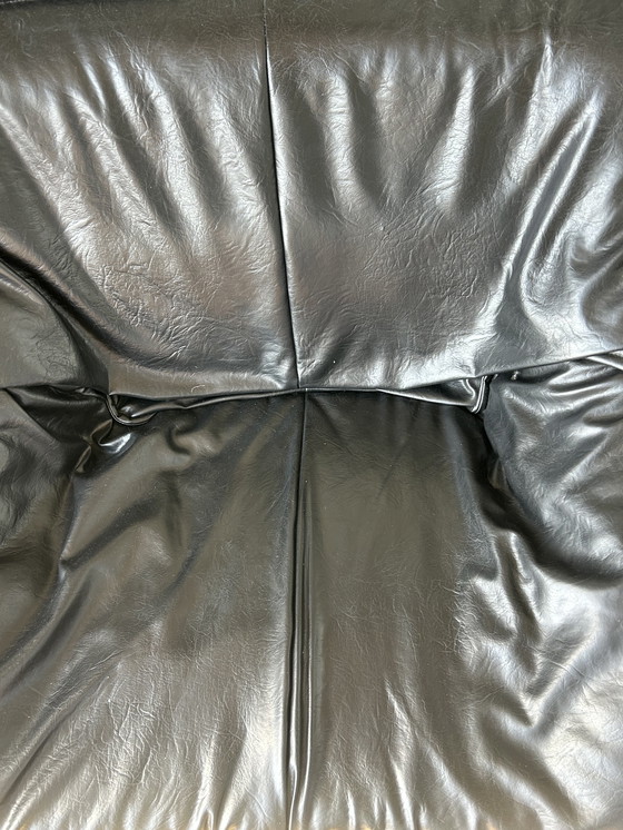 Image 1 of Mooie zwart leren fauteuil