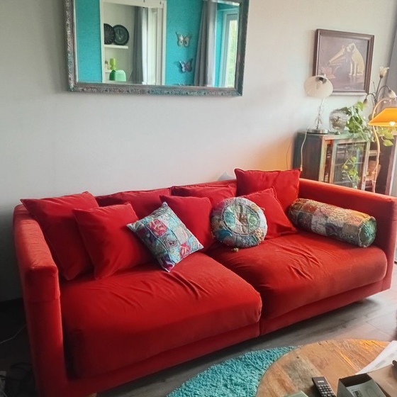 Image 1 of Canapé design IKEA Stockholm 2017 – revêtement en velours – 10 coussins