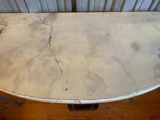 Image 1 of Table d'appoint Table console Table murale demi-ronde Française 19ème siècle