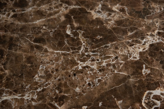 Originele Ronde Knoll Tulip Eettafel (137cm) In Emperador Glanzend In NIEUWSTAAT!! Eero Saarinen – Marble (photo 15 of 15)