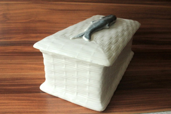 Image 1 of Excepcional tarro de pescado - terrina de pescado - tarro de arenque - cerámica
