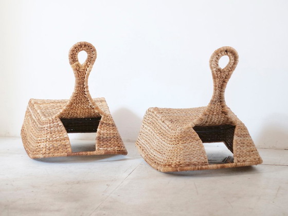 Image 1 of Vintage IKEA Gulhollmen rocking chair pair