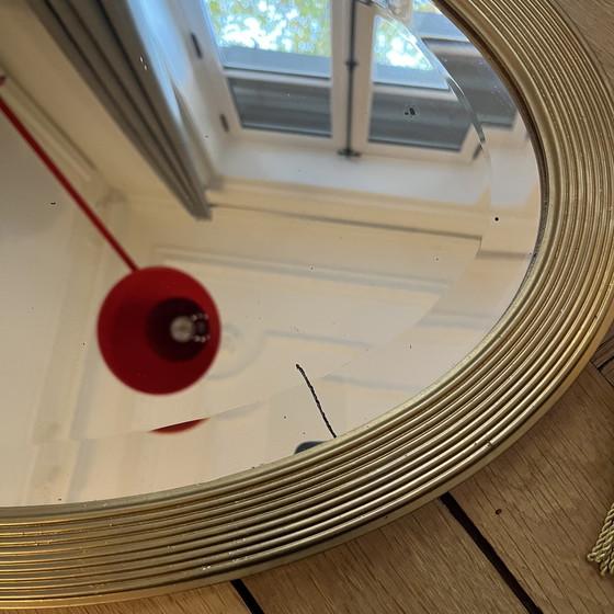 Image 1 of Ovale Art Deco afgeschuinde spiegel – jaren 30/40