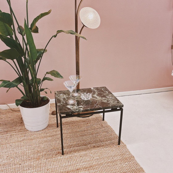 Image 1 of Marble And Metal Side Table