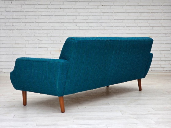 Image 1 of 1970s, Danish 3-seater sofa, furniture wool, teak wood.
