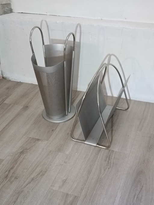 Magazine rack and umbrella stand by Marius Mascagni, 1970s