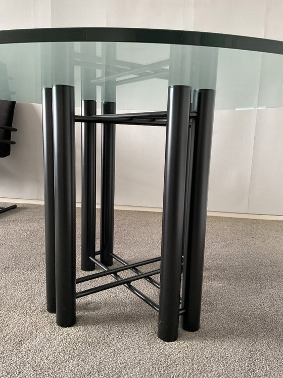 Round Glass Dining Table Late 80s – Metal (photo 5 of 5)