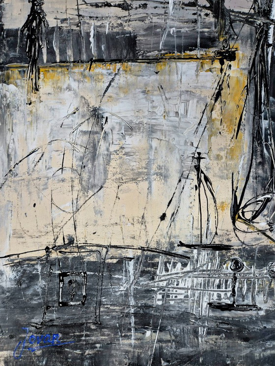 Abstraction for realists who love blue, Paintings & Drawings, Canvas, Other, Black (photo 3 of 7)