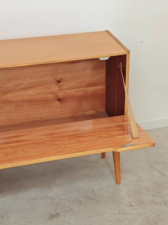 Opbergkist met deksel / minibar van Landsman / Nepozitek 1960 – Opbergkast, Wood, Mid Century Modern (photo 7 of 24)