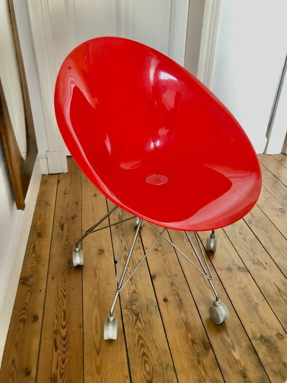 Image 1 of Kartell Ero|S| Bucket Seat on Wheels – Philippe Starck – Red