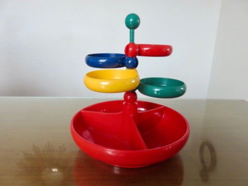 Servizio aperitivo "emsa" modello Party Vario-Set, colori primari, 1970, Germany – decoratieve objecten, Plastic