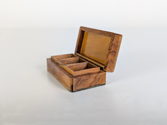 Image 1 of Vintage wooden box, casket, stamp box, jewelry box, casket