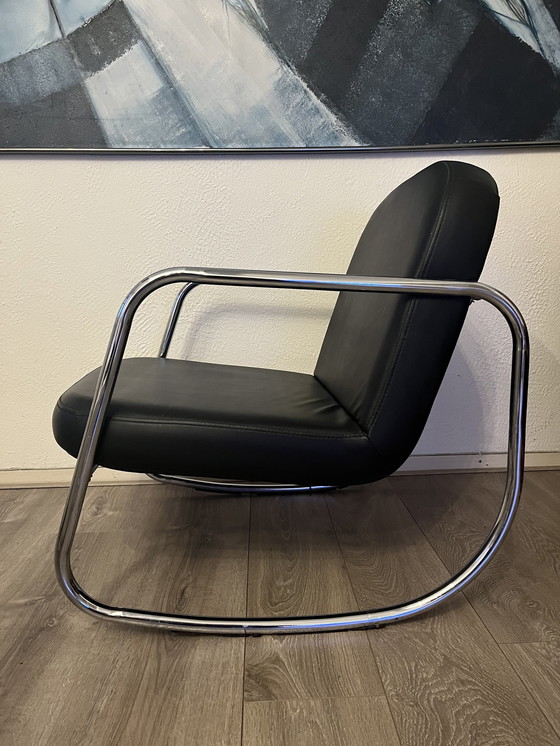 Image 1 of Bauhaus design - rocking chair - black - top condition